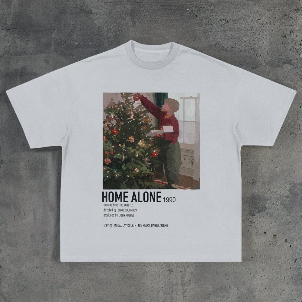 Christmas Movie Home Alone Graphic T-shirt